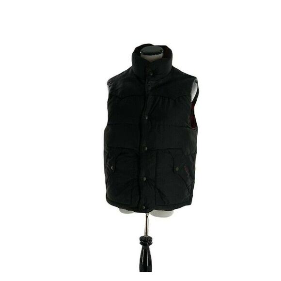 Polo Ralph Lauren Vintage Puffer Vest Unisex L Full Zip Mock Reversible Flannel - Picture 1 of 10